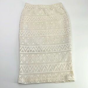 UEC Guess cream lace midi skirt with mini length lining size XS